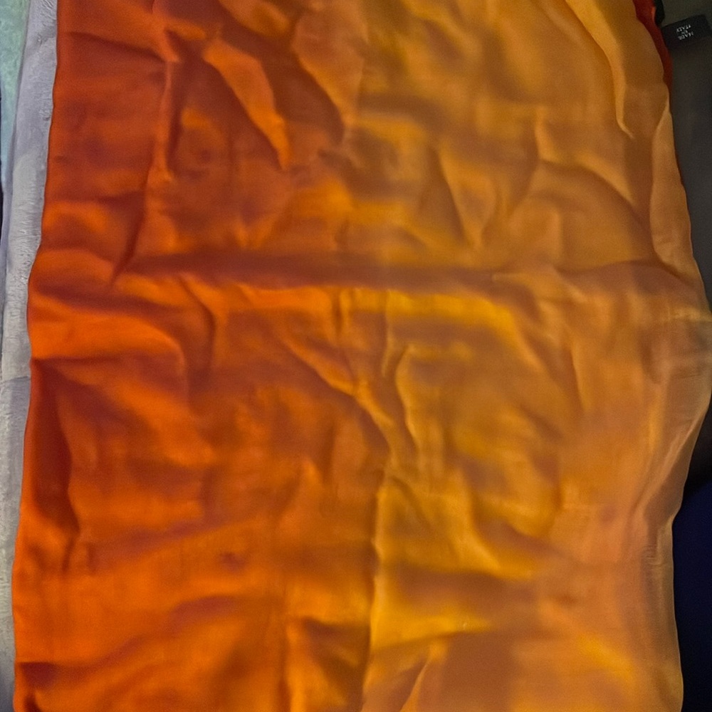 Loro Piana orange ombré cashmere pashmina